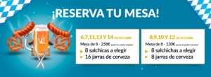 OKTOBERFEST ZARAGOZA RESERVA MESAS