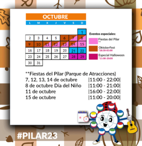 HORARIOS PARQUE ATRACCIONES FIESTAS PILAR